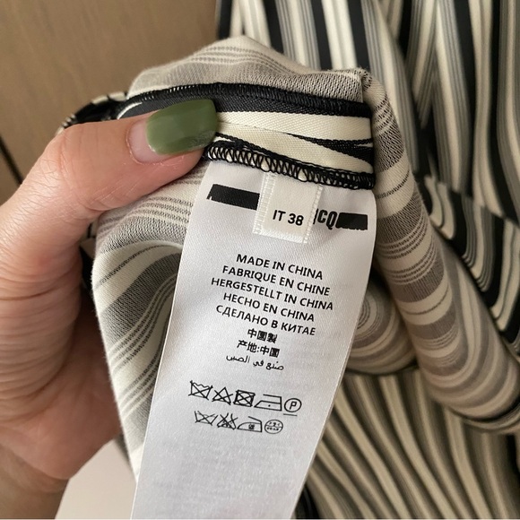 McQ Alexander McQueen striped mini dress with neck tie - Picture 8 of 9